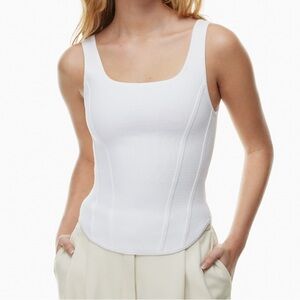 NWT Aritzia sculpted knit bustier top